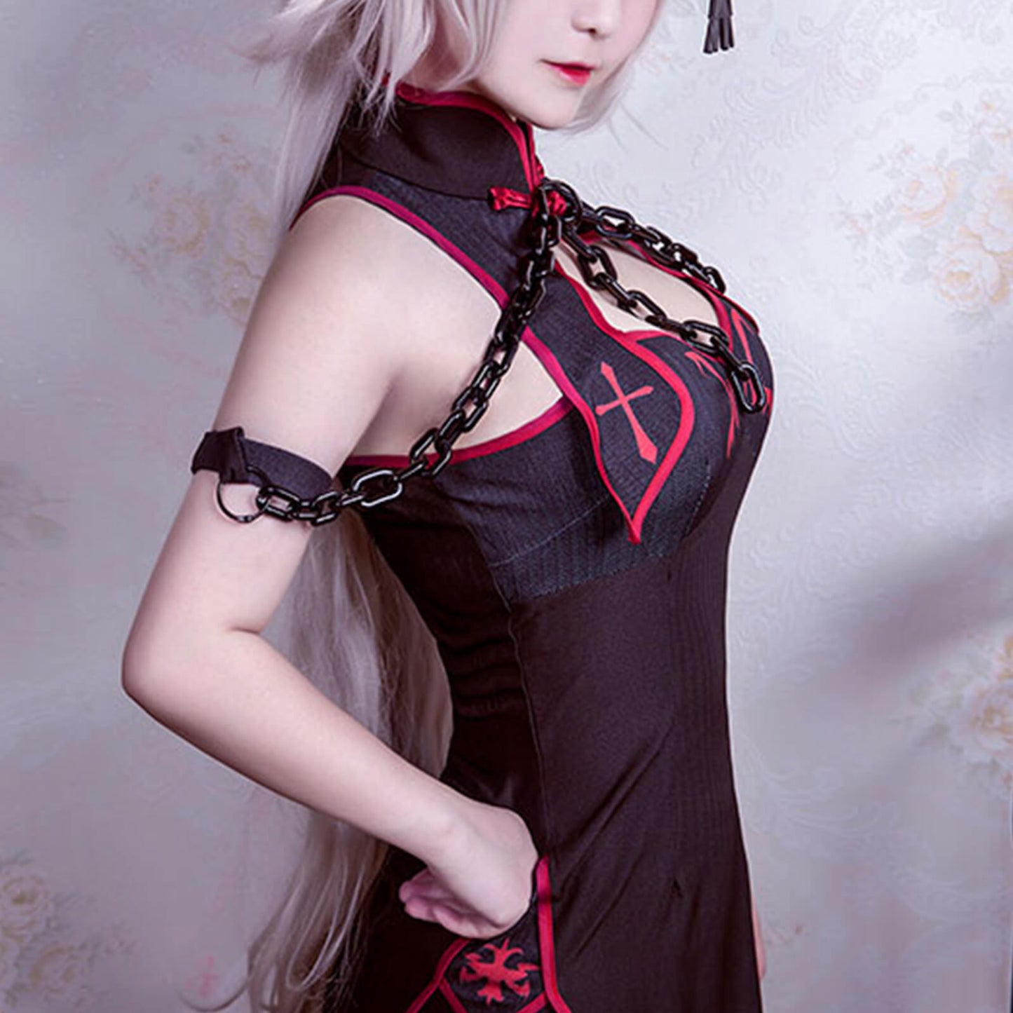 Cheongsam Cosplay Dress with High Side Split