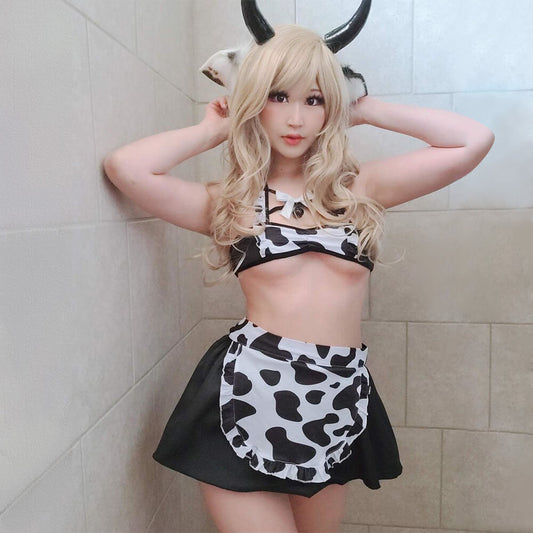 Kawaii Japanese Cow Cosplay Bikini