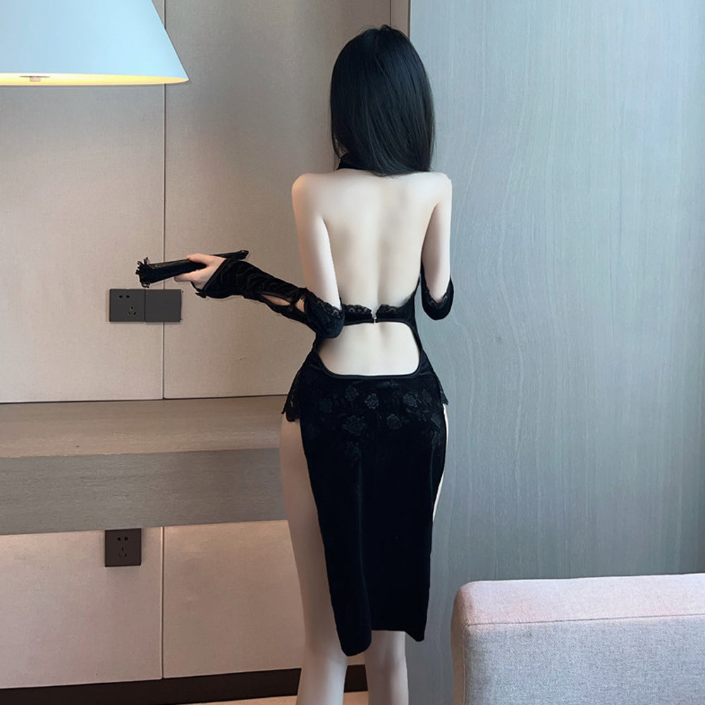 Provocative Cut-Out Cheongsam Lingerie -  Chinese Qipao