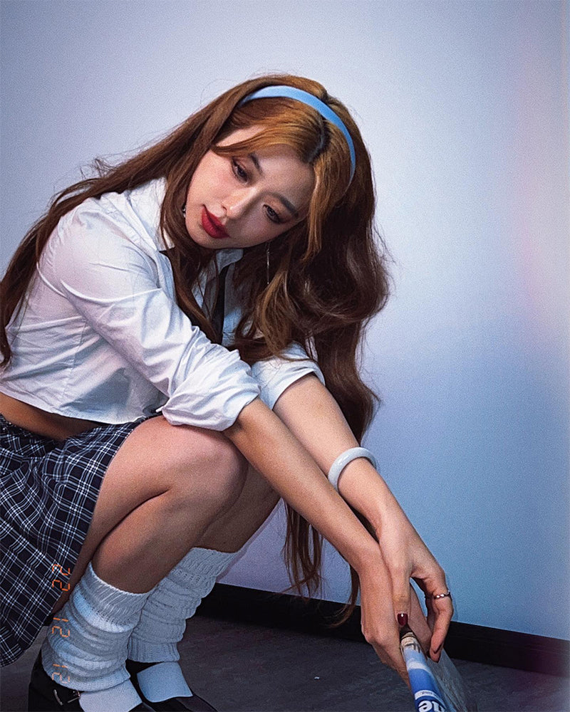 Rib Knit Schoolgirl Striped Knee Highs