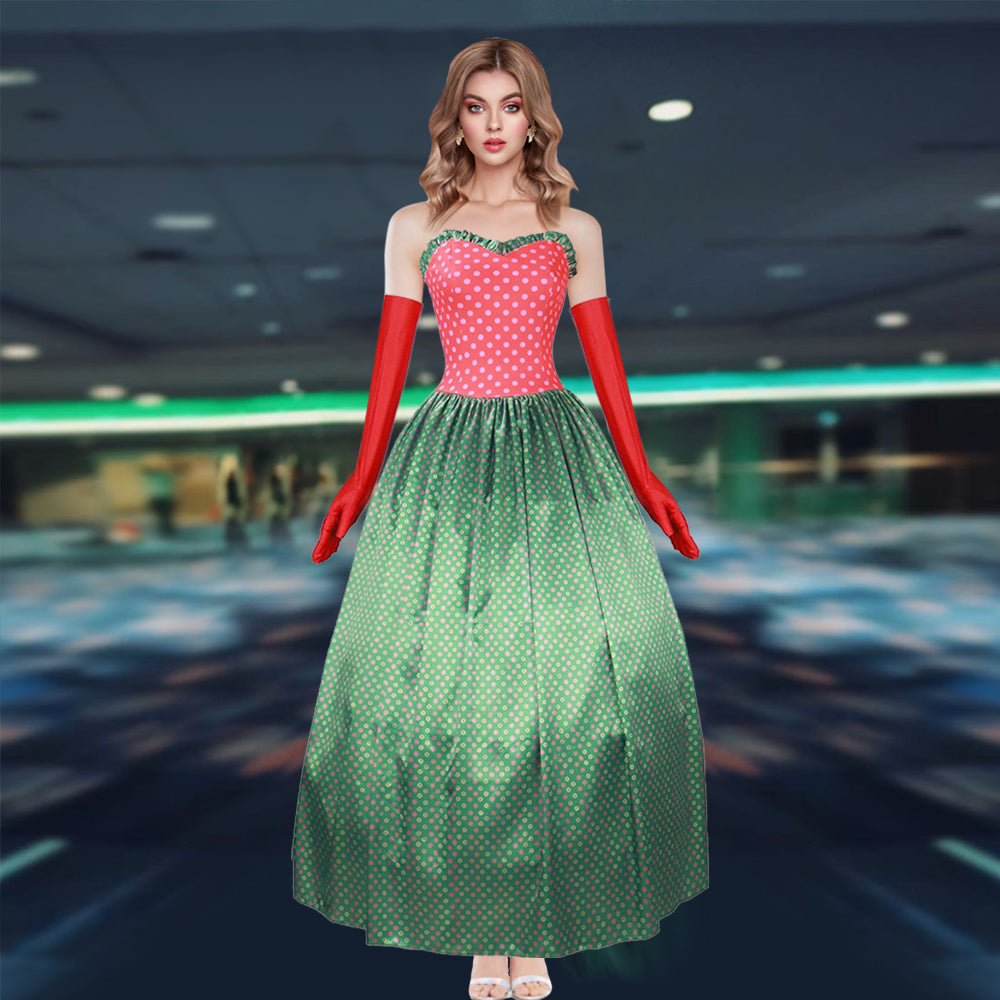 Martha May Whovier Plus Size Christmas Costume with Gloves