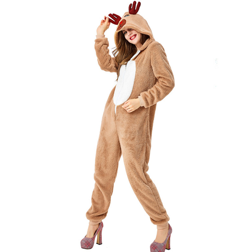 Women's Deer Onesie Costume - Reindeer