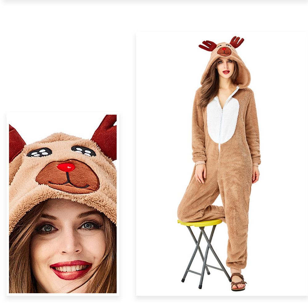 Women's Deer Onesie Costume - Reindeer