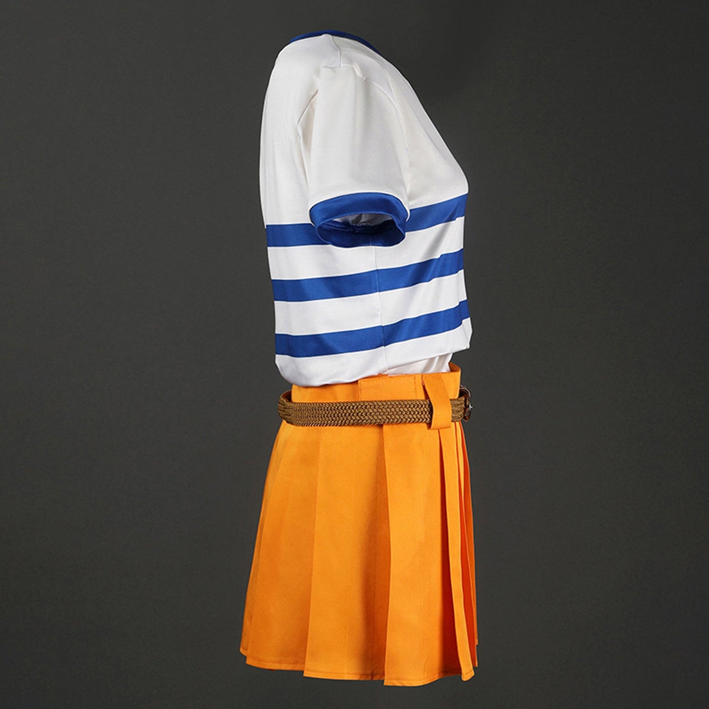 Adult Nami Cosplay Outfit Striped Skirt