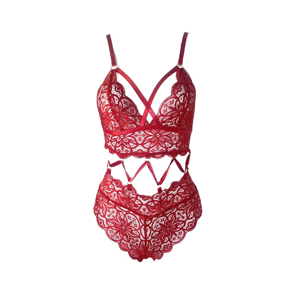 Irresistible Lace Up Deep V Bodysuit