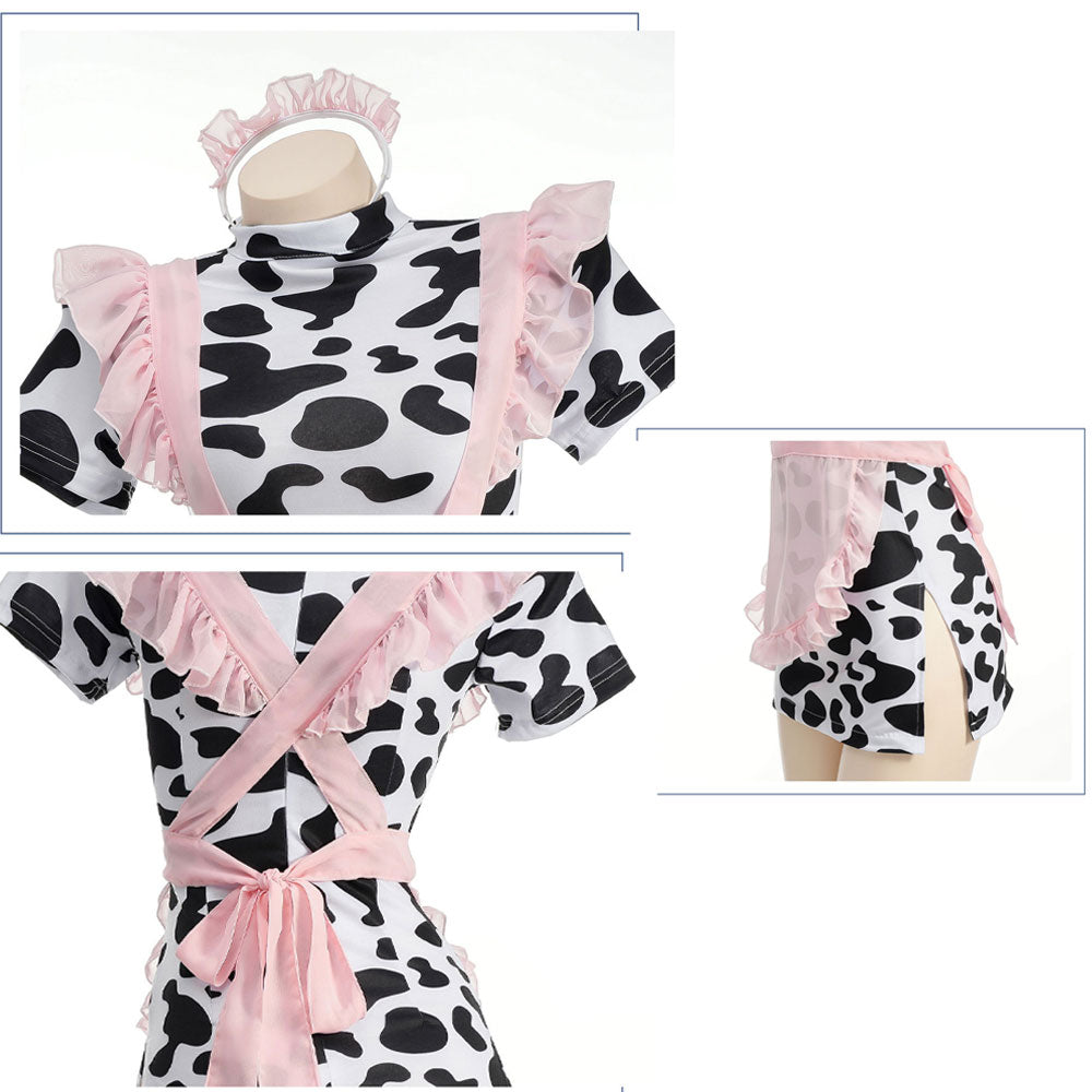 Adorable Anime Cow-print Lingerie Set