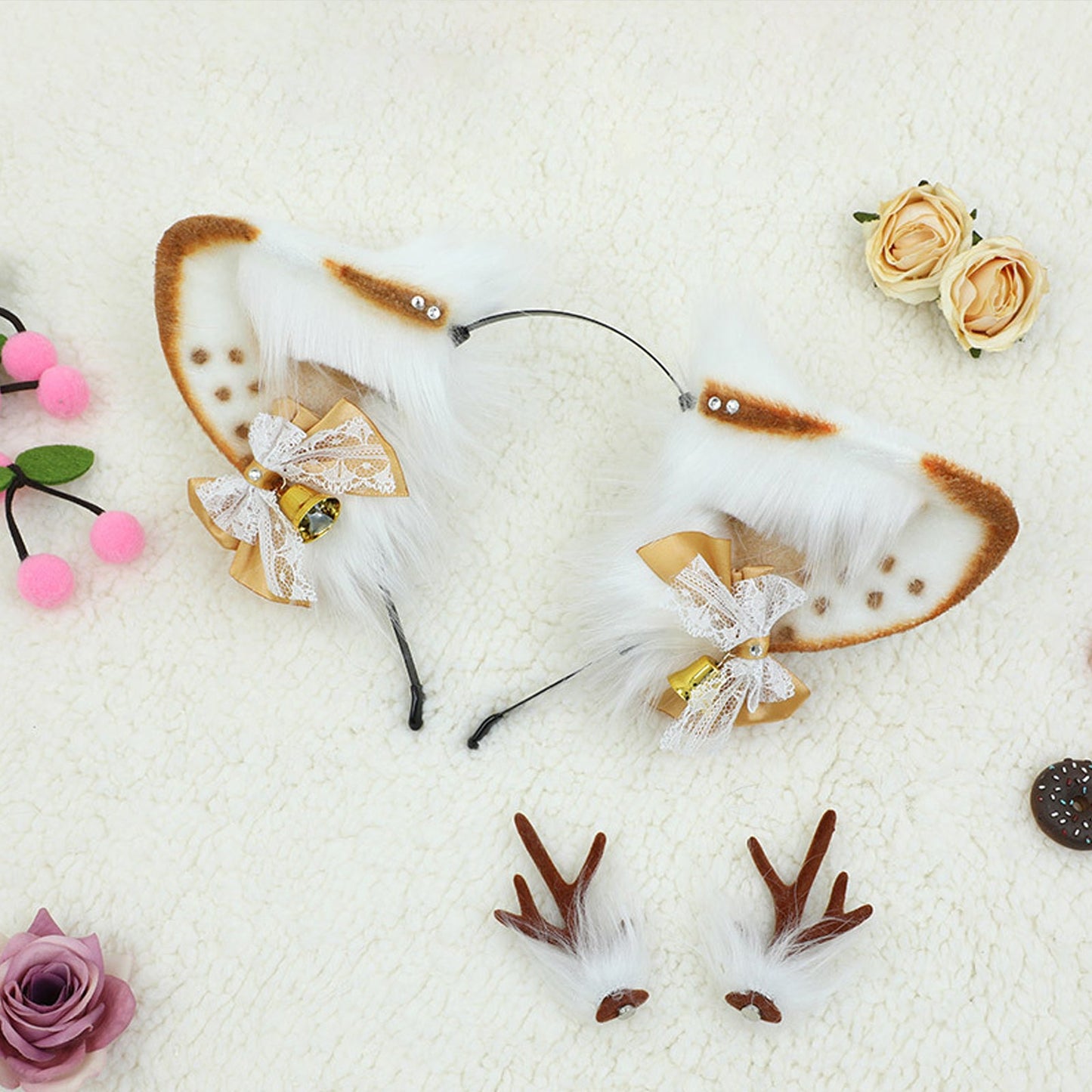 Plush Elk Hair Hoop: Christmas