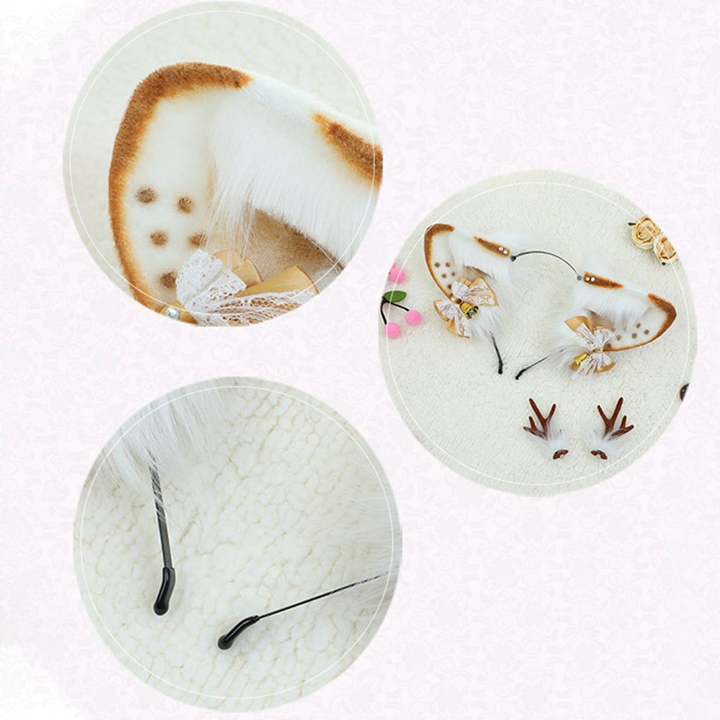 Plush Elk Hair Hoop: Christmas