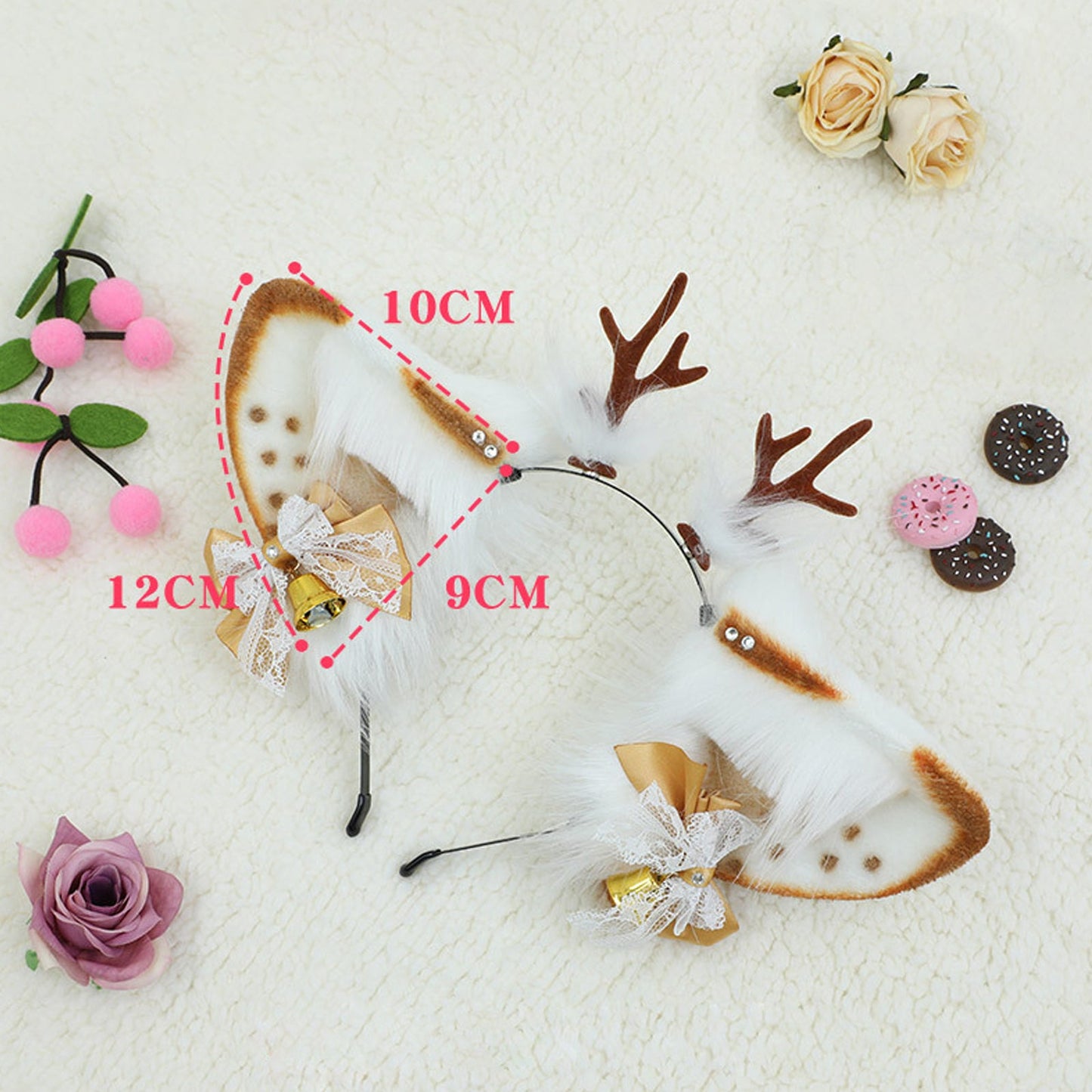 Plush Elk Hair Hoop: Christmas