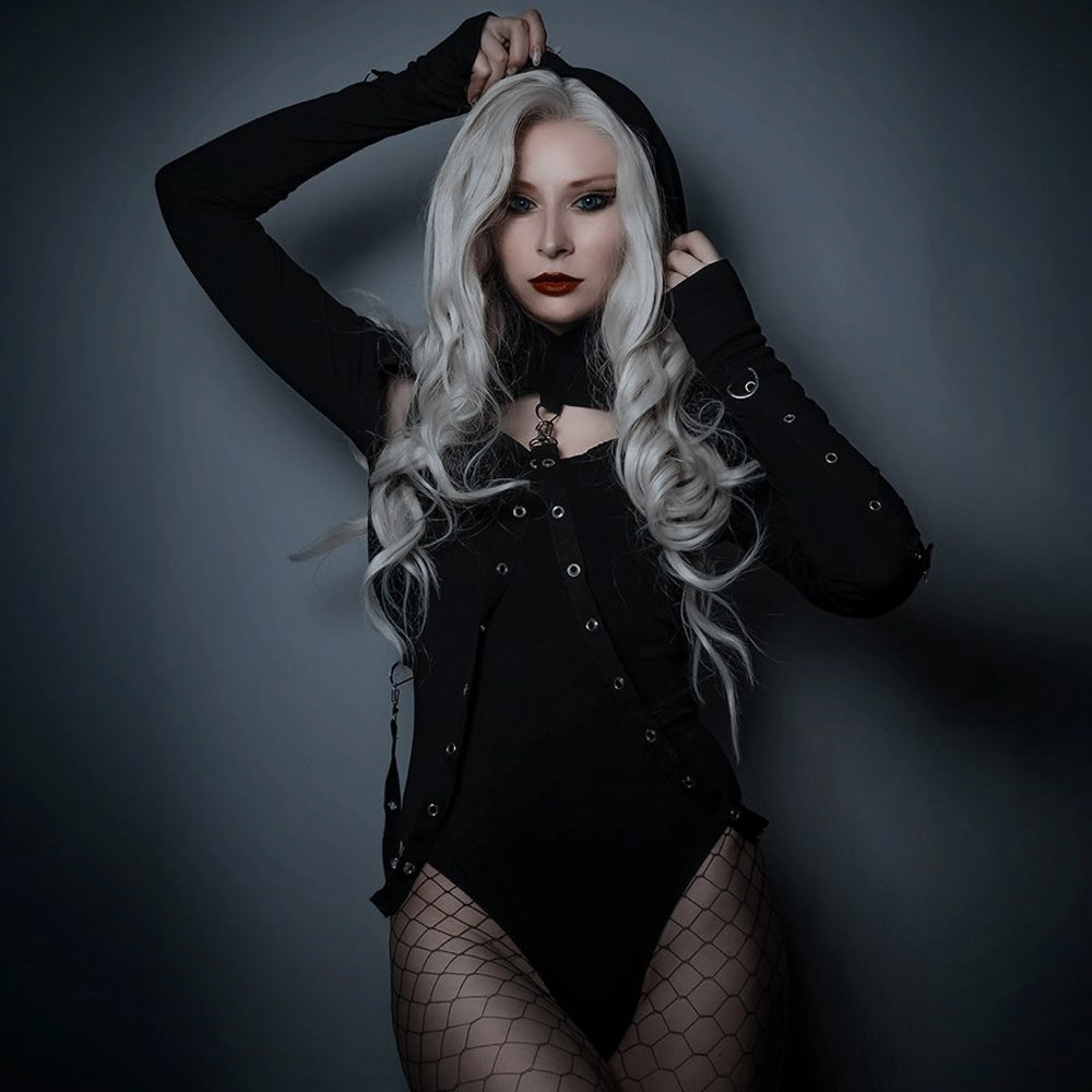 Gothic Street Hoodie Halloween Crop