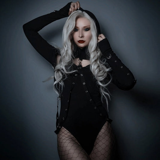 Gothic Street Hoodie Halloween Crop