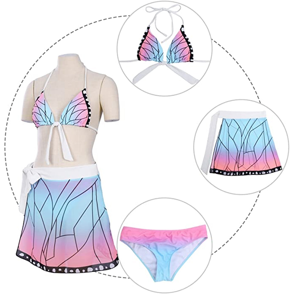 Anime Cosplay Bikini 3-Piece Set