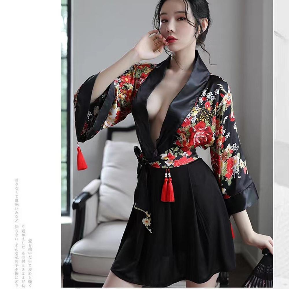 Irresistible Floral Kimono Lingerie