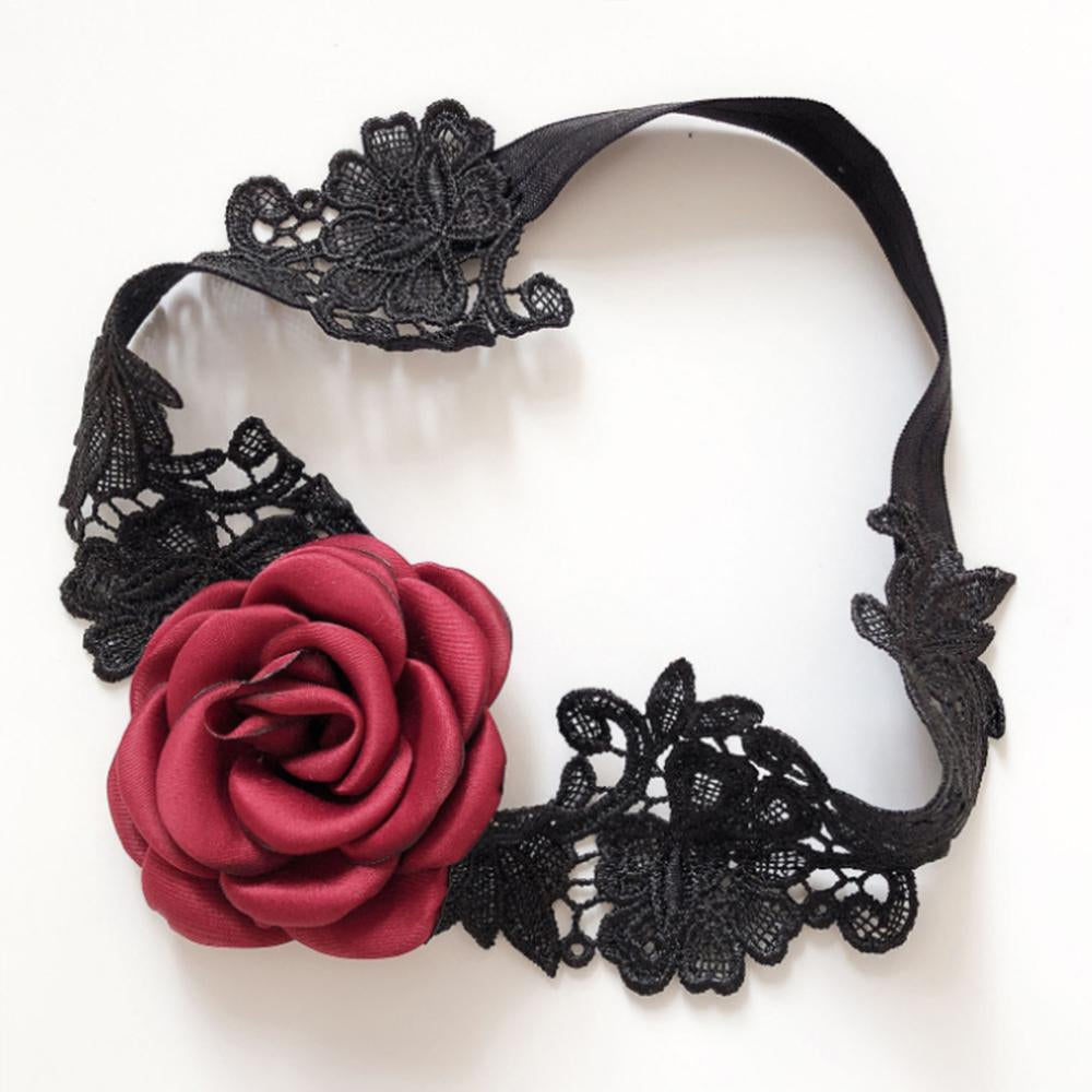 Lace Bridal Garter Set - Rhinestone-Adorned Red Rose Leg Ring