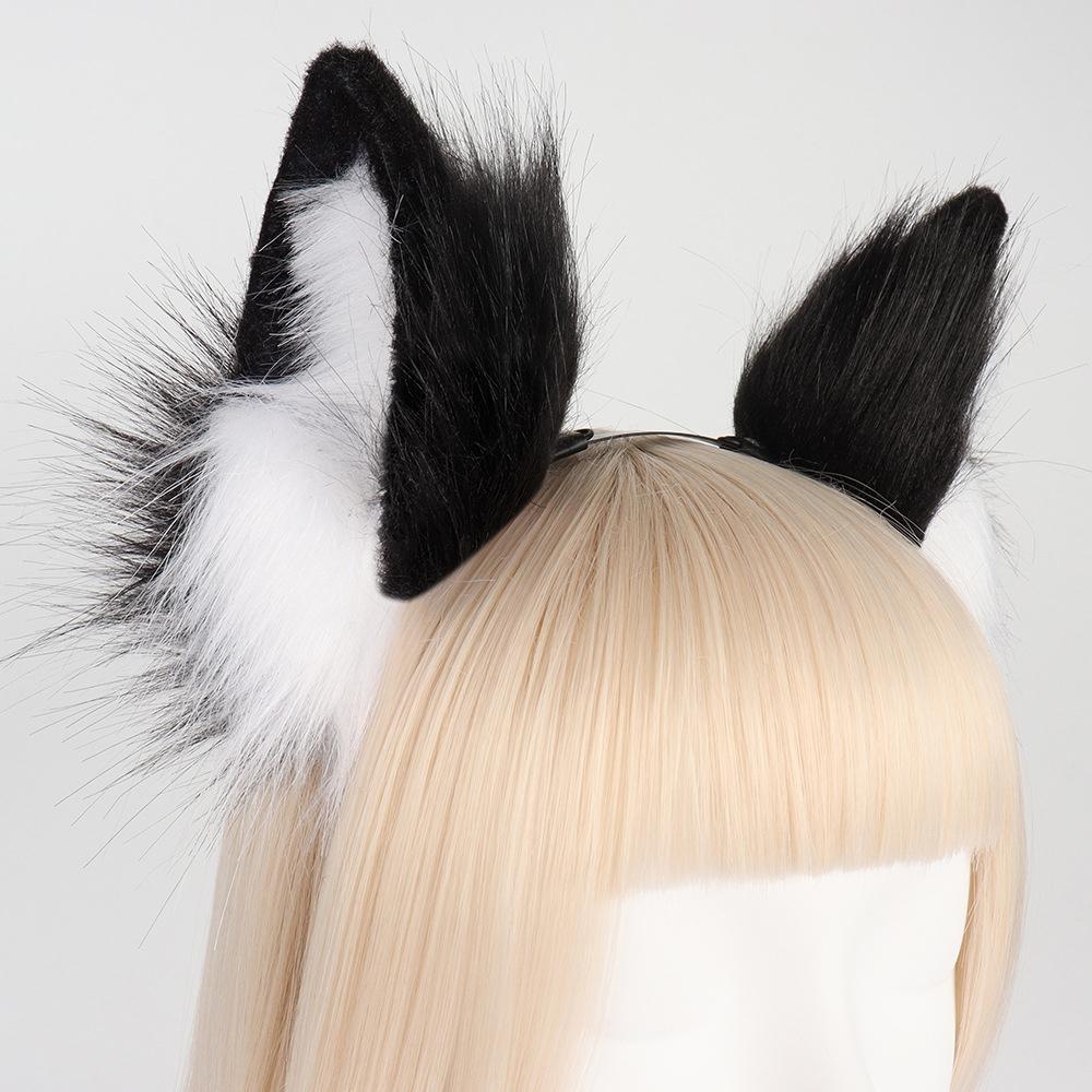 Fur Cat Ears Headband - Cosplay Party Accessory