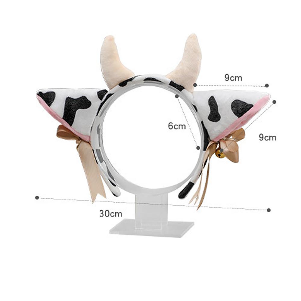 Animal Cosplay Cow Headband with Ribbon Bow Bells