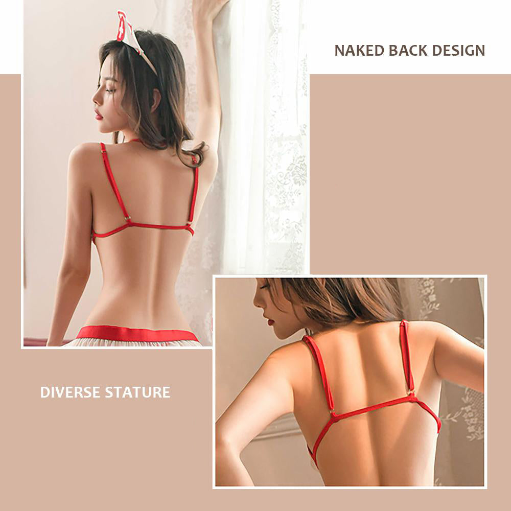 Provocative Nurse Outfit with Sheer Mesh