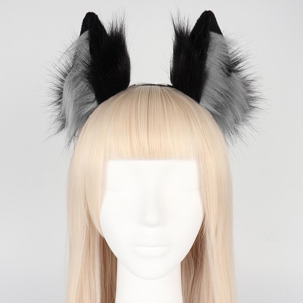 Fur Cat Ears Headband - Cosplay Party Accessory