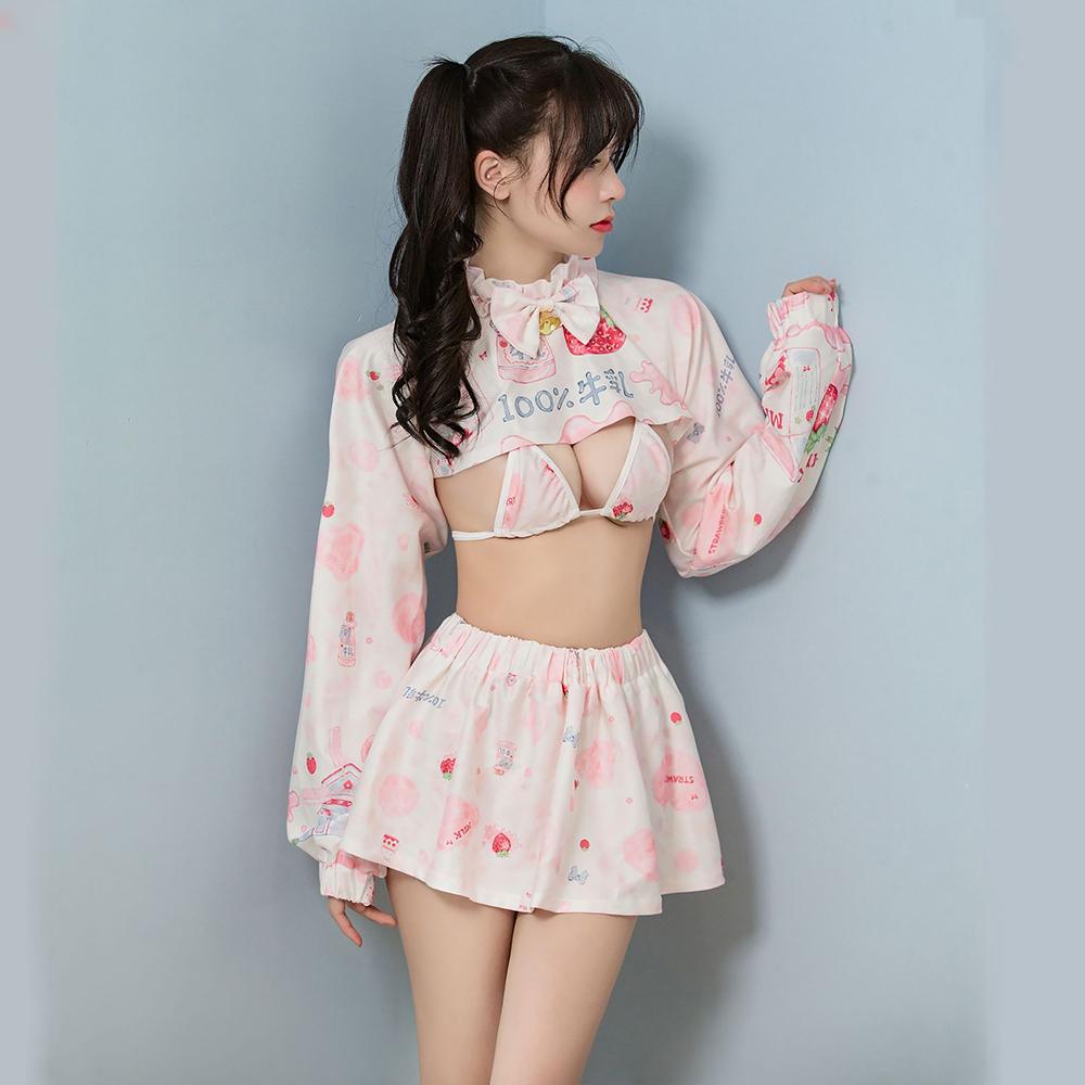 Kawaii Anime Cow Cosplay Set
