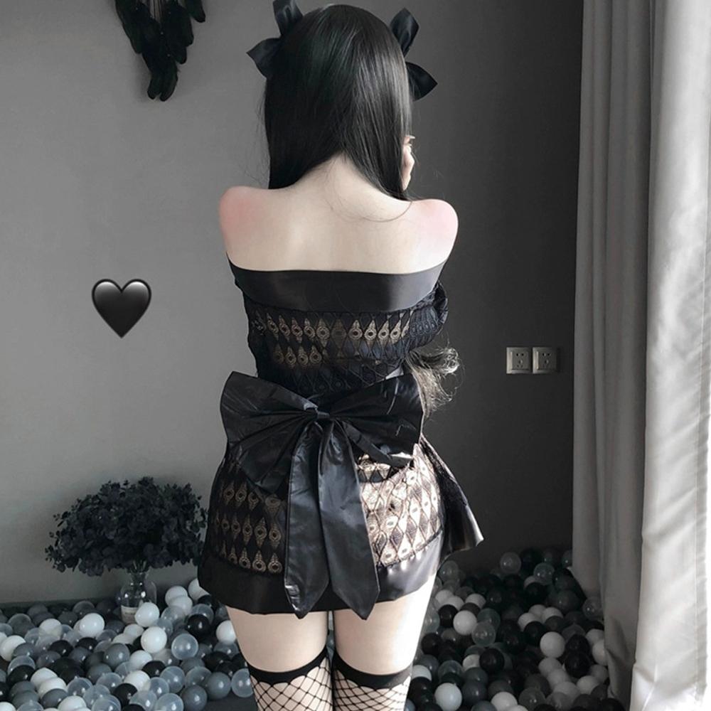 Mesh Nightgown Lace Kimono Lingerie.