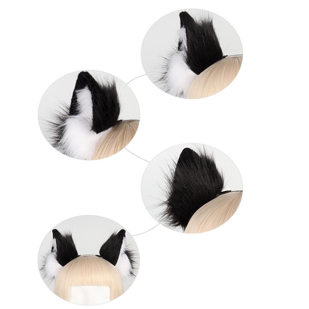 Fur Cat Ears Headband - Cosplay Party Accessory