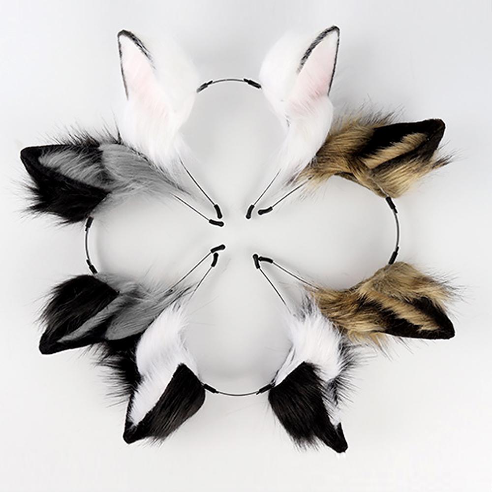 Fur Cat Ears Headband - Cosplay Party Accessory