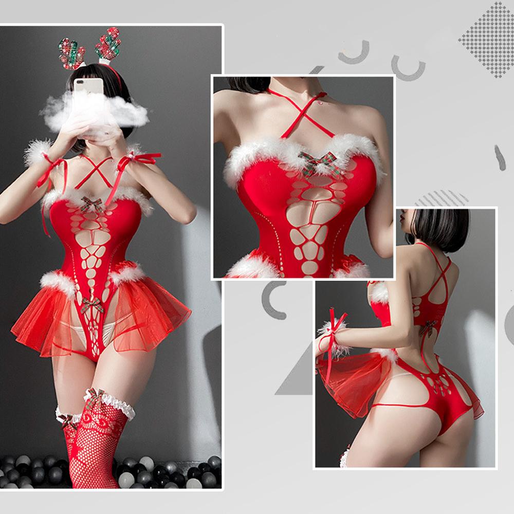 Velvet Christmas Cosplay Santa Reindeer