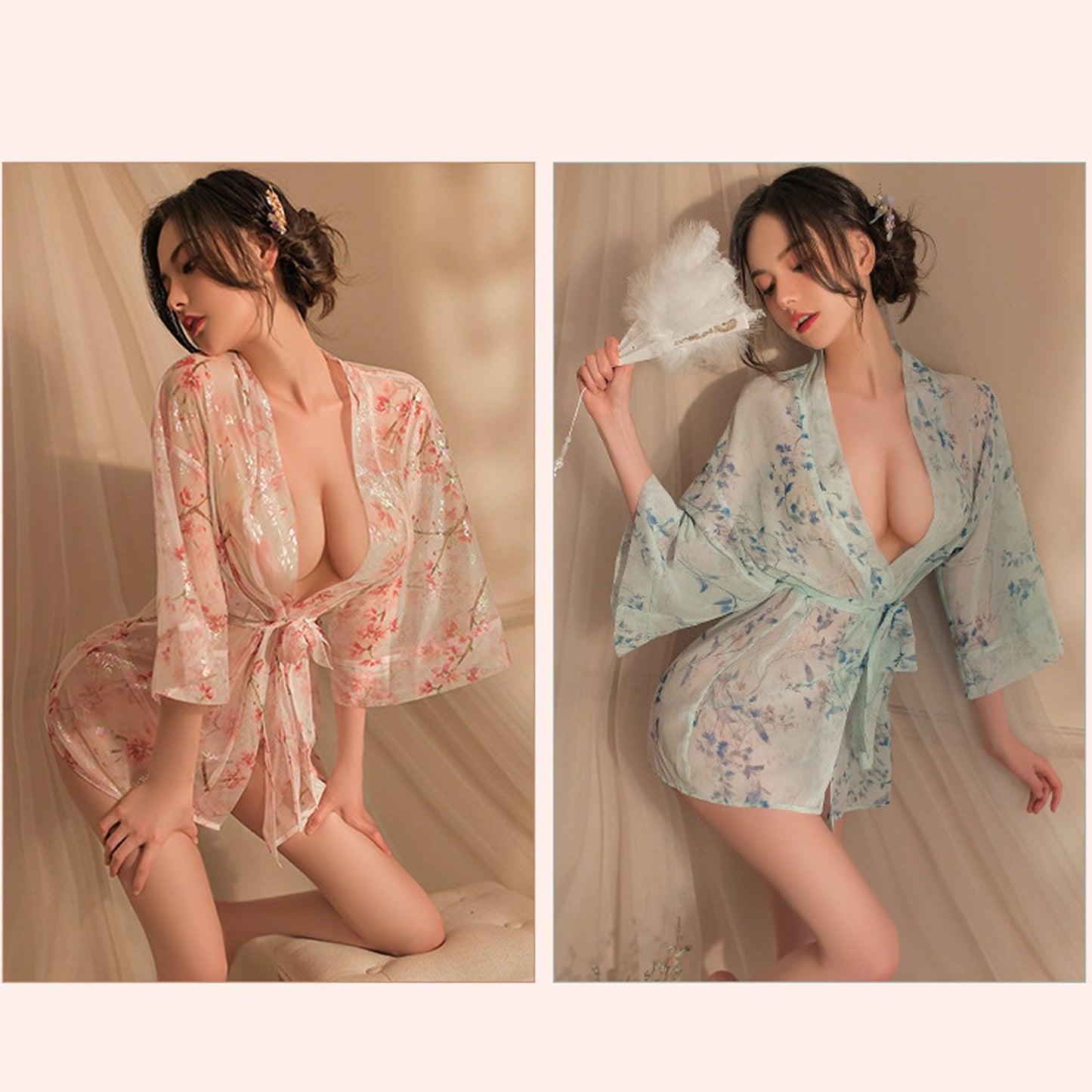 Anime Geisha Lingerie V-Neck Robe