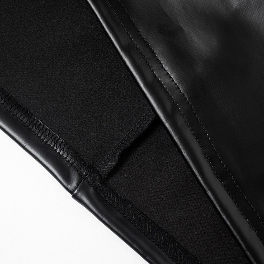 Leather Off Shoulder Dress