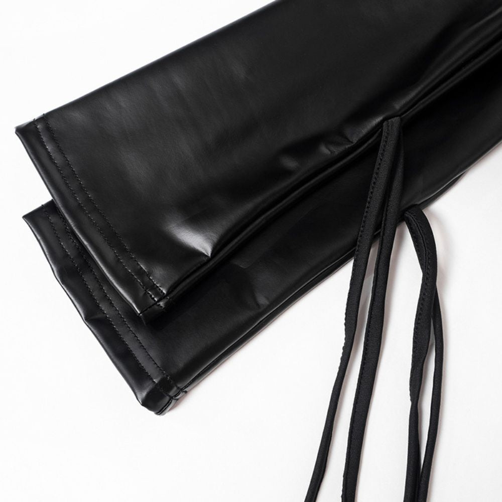 Leather Off Shoulder Dress