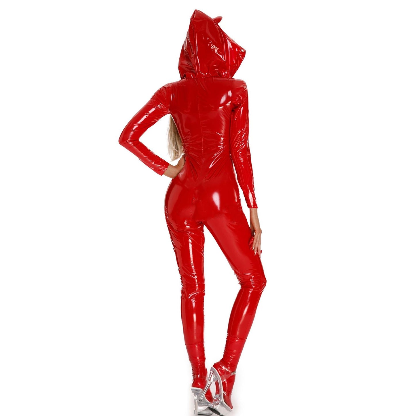 Leather Front Zip Devil Halloween Costume