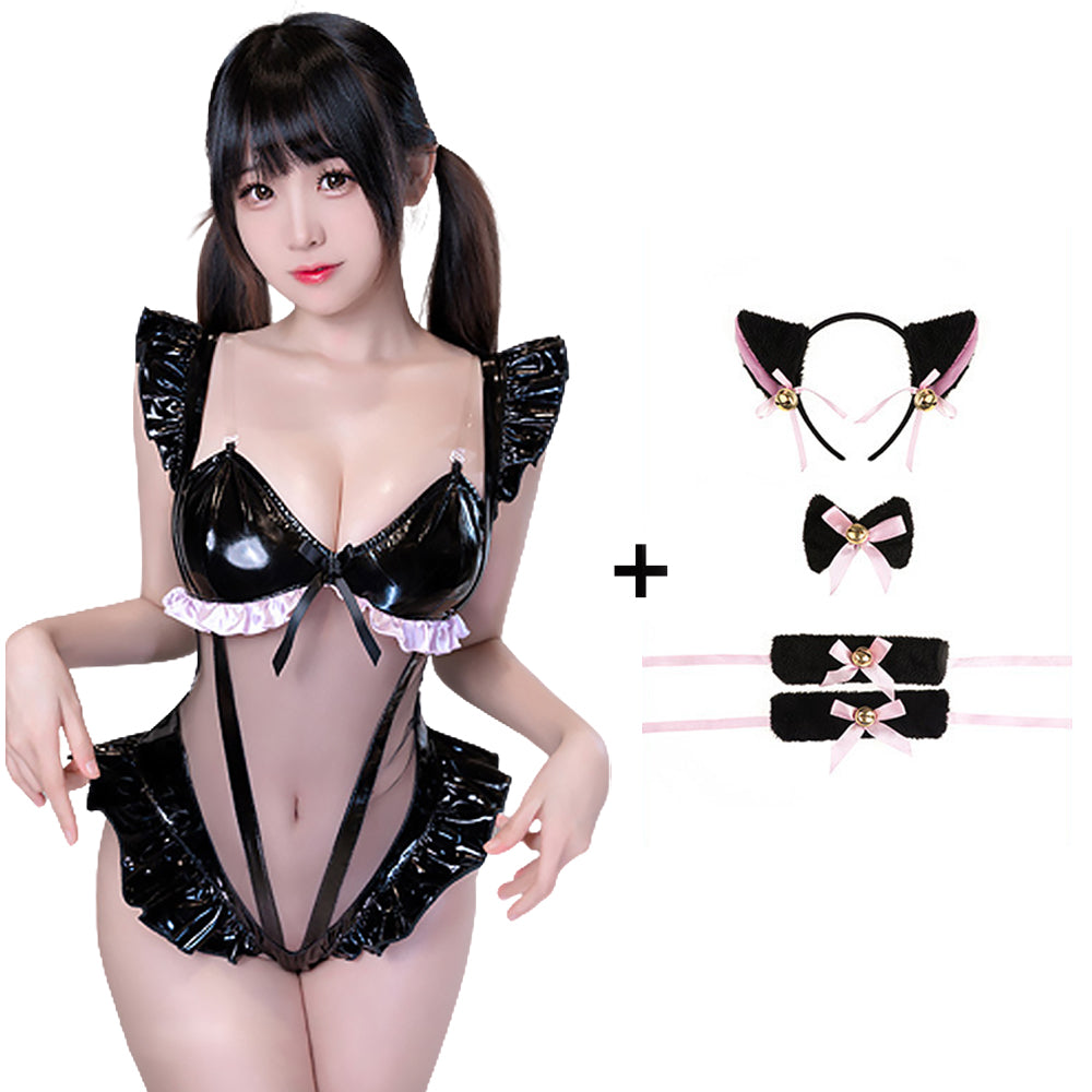 Sultry Latex Succubus Bodysuit Costume