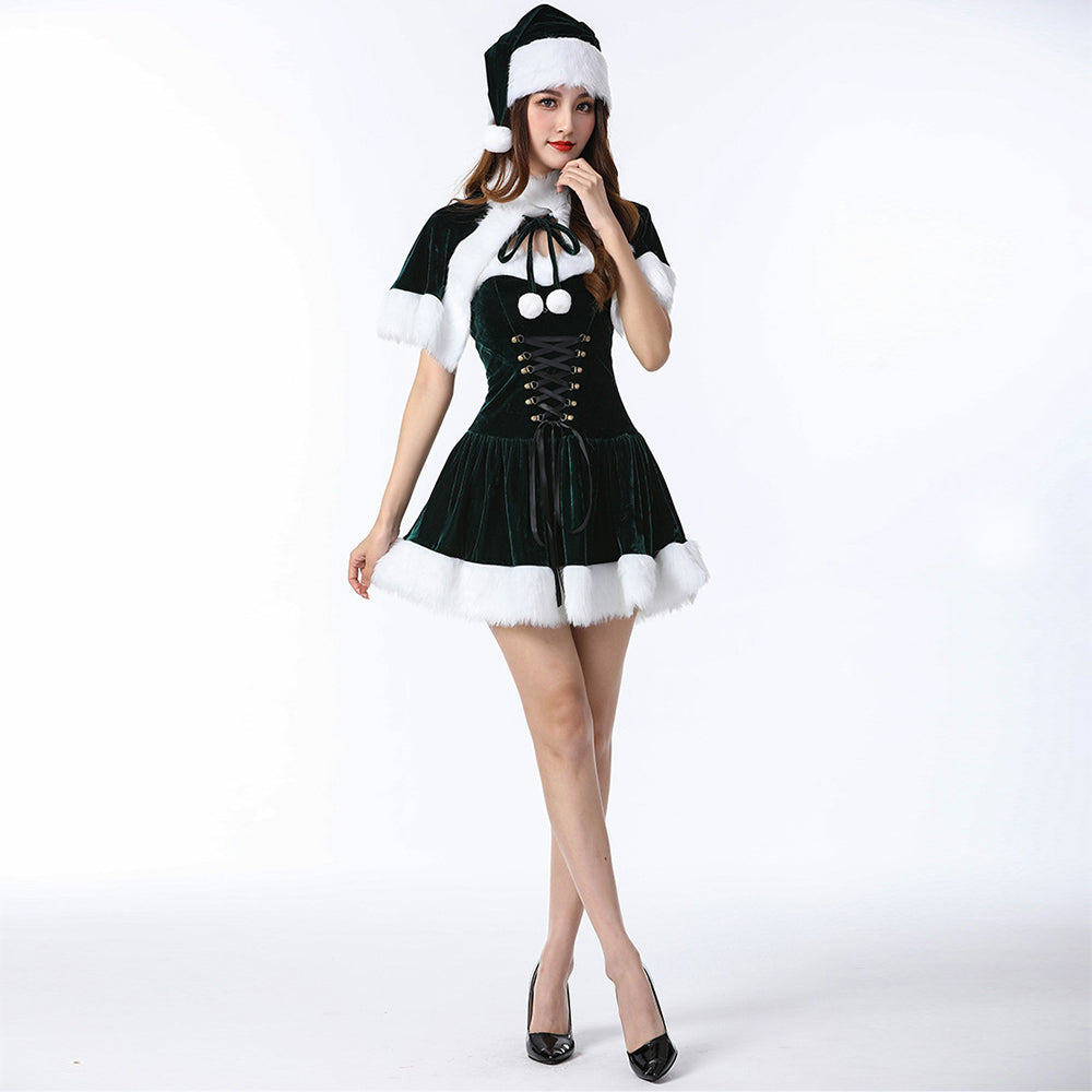 Velvet Miss Claus Costume Set