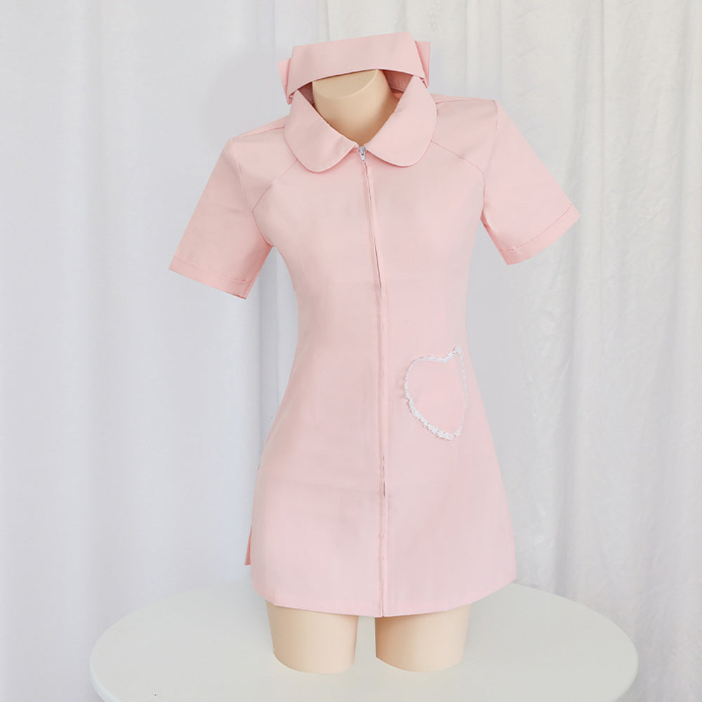 Amorino Plus Size White Nurse Uniform