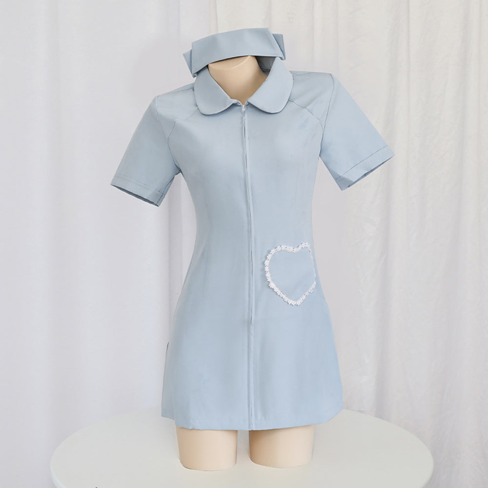 Amorino Plus Size White Nurse Uniform