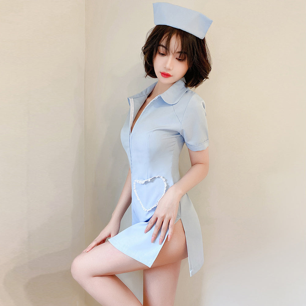 Amorino Plus Size White Nurse Uniform