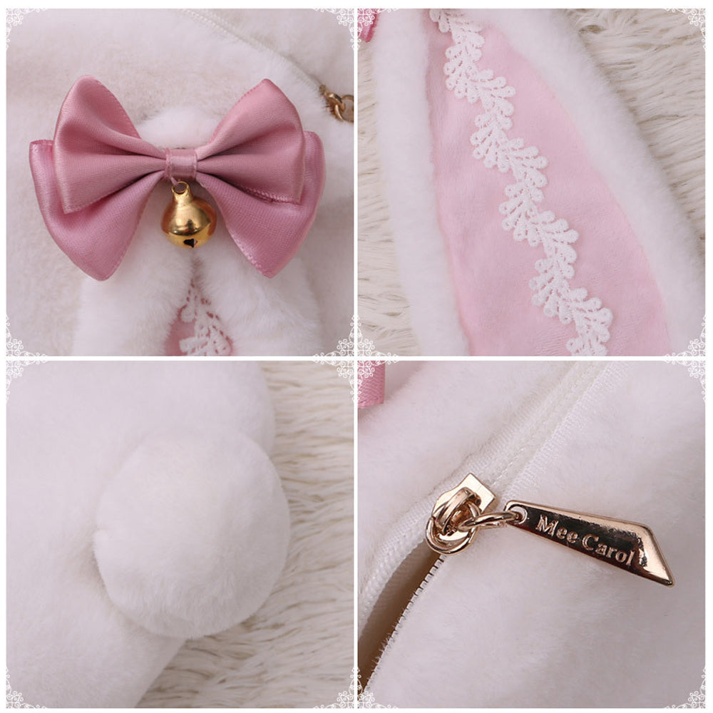 Easter Bunny Crossbody Handbag - Plush Lolita Rabbit Bag