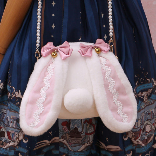 Easter Bunny Crossbody Handbag - Plush Lolita Rabbit Bag