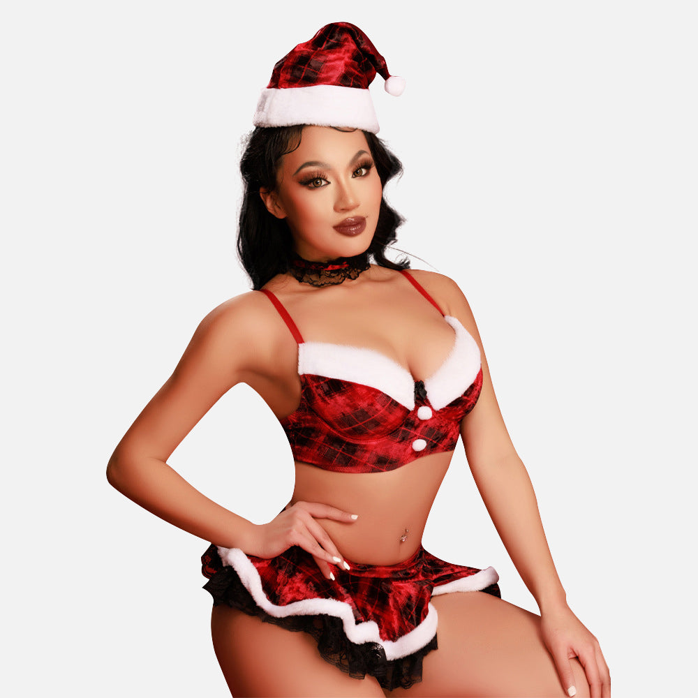 Santa Lingerie Set: Mrs. Claus Inspired Skirt Set