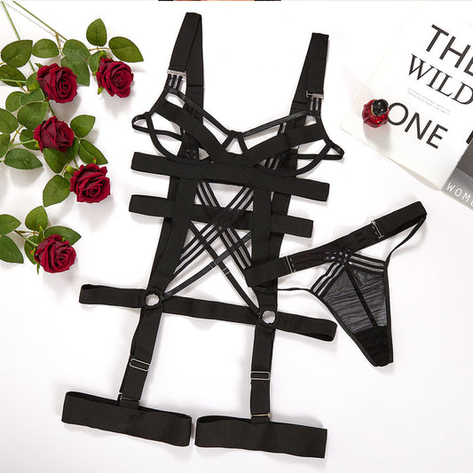 Gothic Strappy Lingerie Set