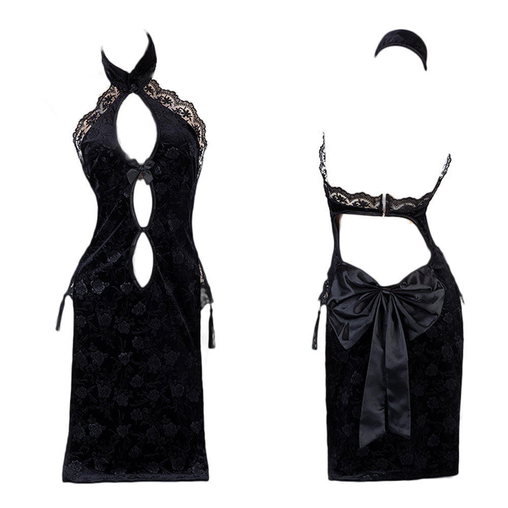 Provocative Cut-Out Cheongsam Lingerie -  Chinese Qipao