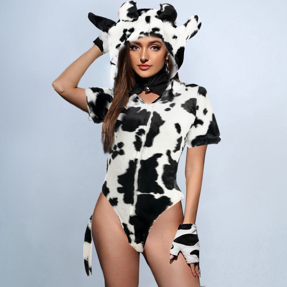 Cow Cosplay Lingerie Bodysuit