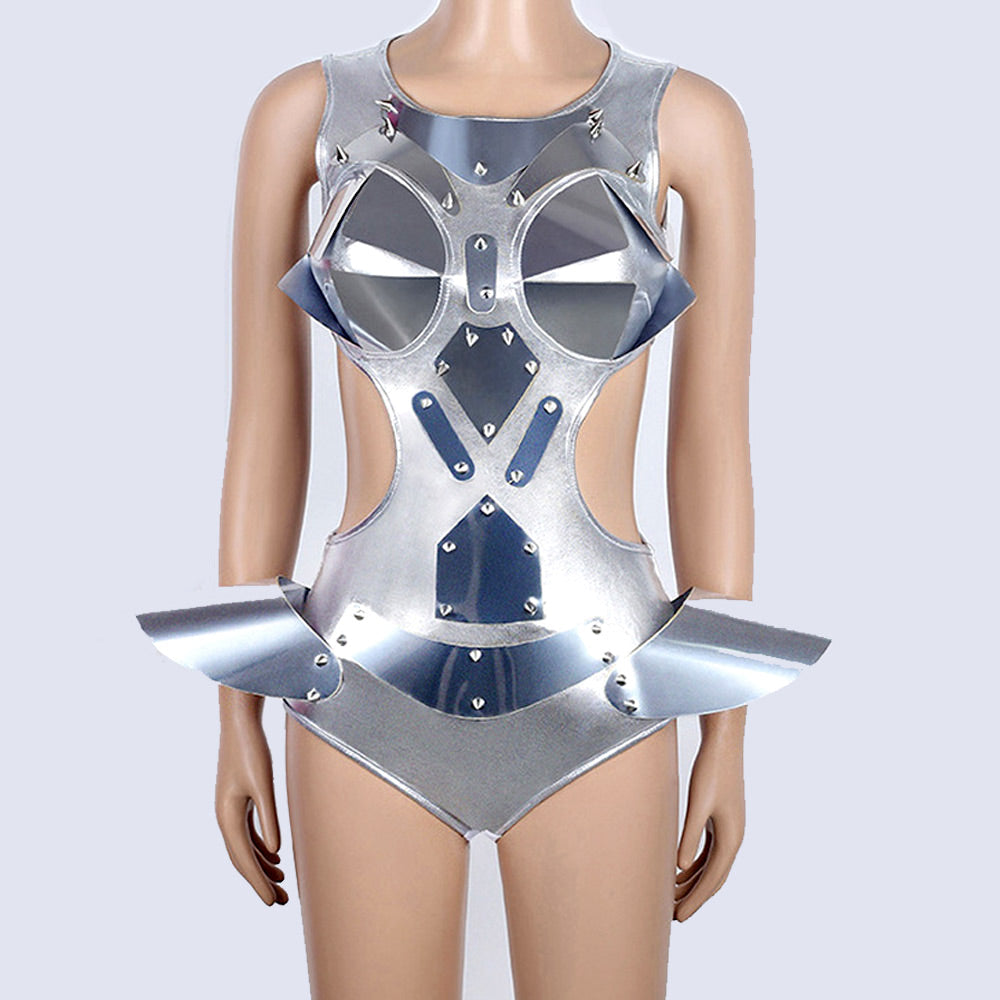 Adult Astronaut Cosplay Outfit - Metallic