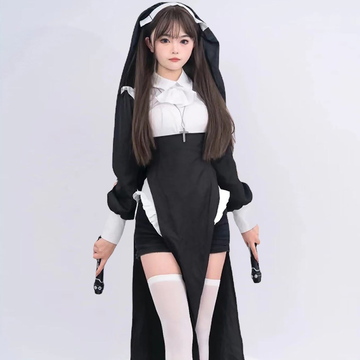 Halloween Costume for Adults: Black Nun Outfit