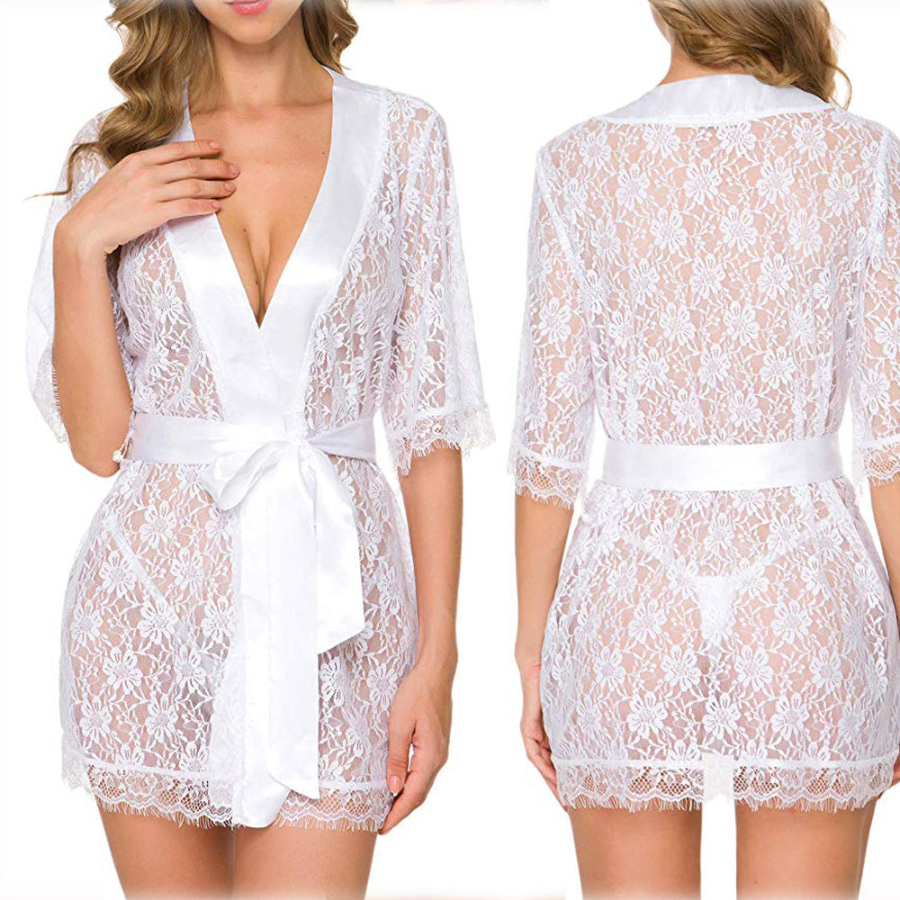 Irresistible Lace Kimono Nightgown Lingerie