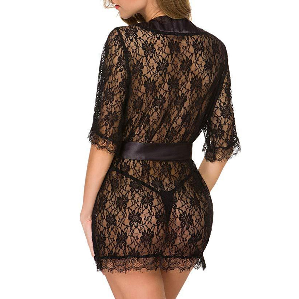 Irresistible Lace Kimono Nightgown Lingerie