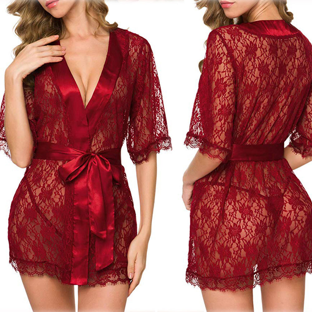 Irresistible Lace Kimono Nightgown Lingerie
