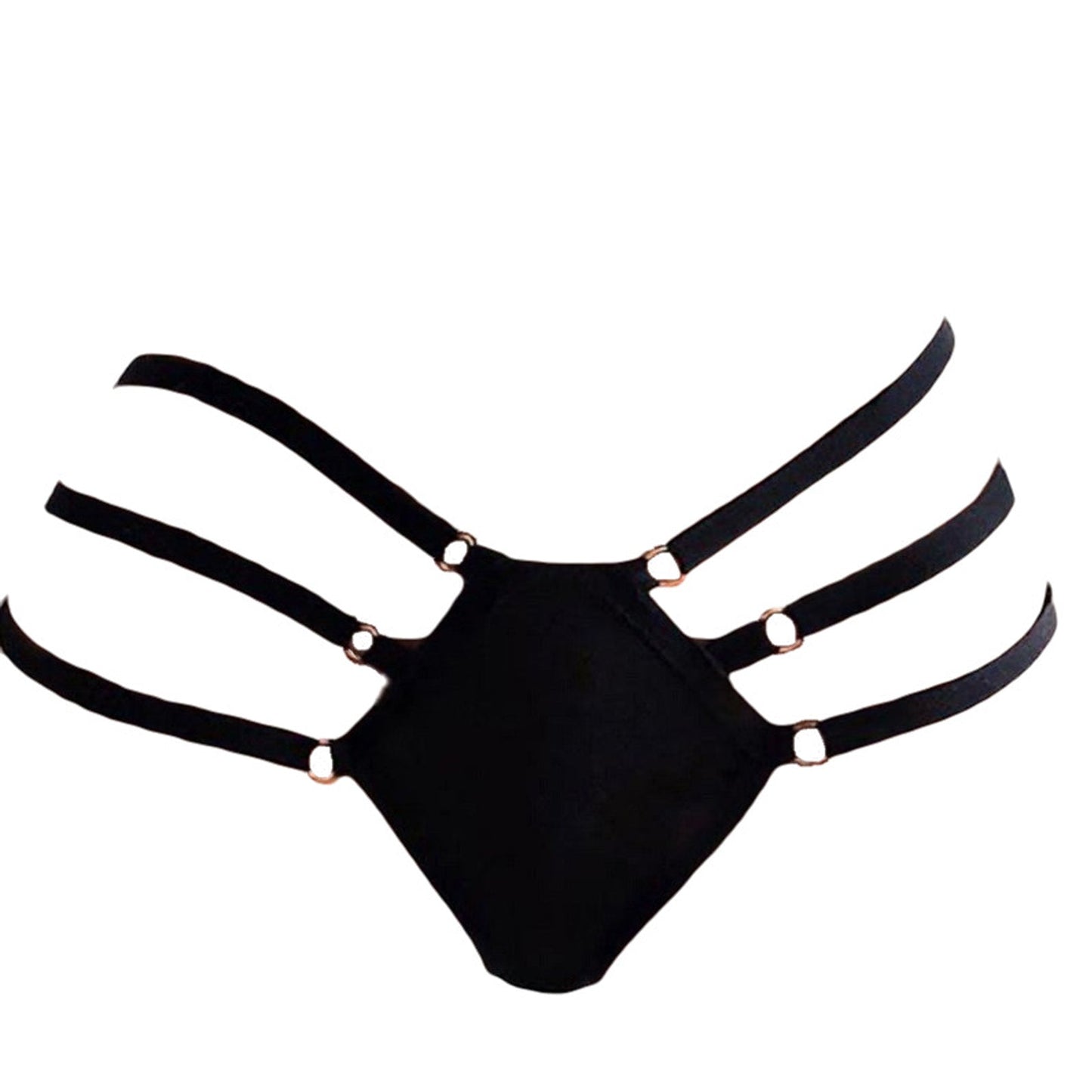 Black Plus Size Strappy Side Panty