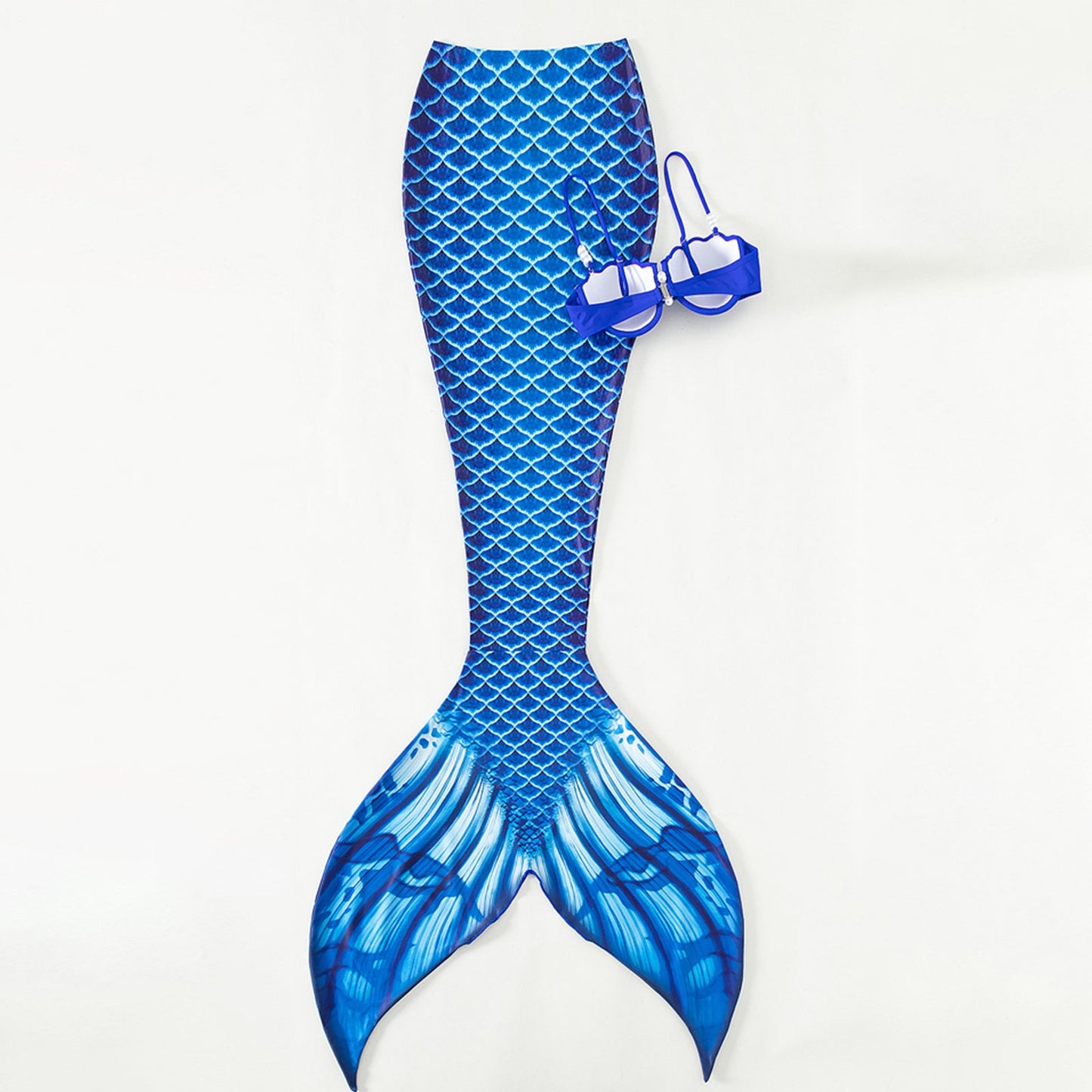 Blue Mermaid Costume Bikini Set