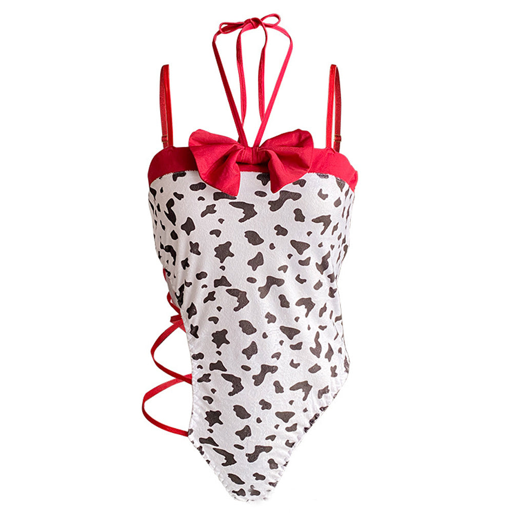 Amorino Anime Cow Print Cosplay Bodysuit